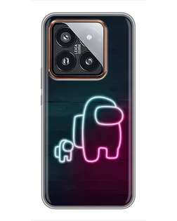 Чехол для Xiaomi 14 Pro с картинкой «Among Us неон-арт» Чехол для Xiaomi 14 Pro с картинкой «Among Us неон-арт»