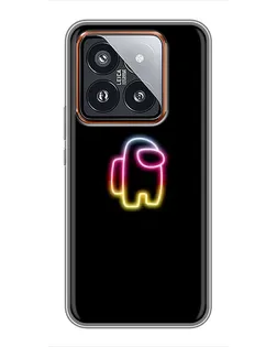 Чехол для Xiaomi 14 Pro с картинкой «Among Us градиент» Чехол для Xiaomi 14 Pro с картинкой «Among Us градиент»