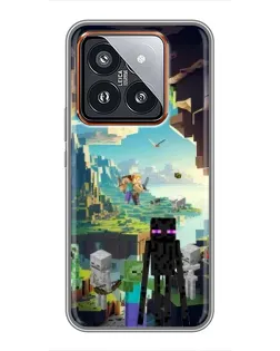 Чехол для Xiaomi 14 Pro с картинкой «Эндермен в лесу» Чехол для Xiaomi 14 Pro с картинкой «Эндермен в лесу»