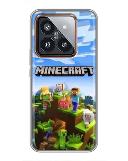 Чехол для Xiaomi 14 Pro с картинкой «Minecraft классический мир» Чехол для Xiaomi 14 Pro с картинкой «Minecraft классический мир»