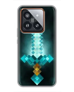 Чехол для Xiaomi 14 Pro с картинкой «Алмазный меч неон» Чехол для Xiaomi 14 Pro с картинкой «Алмазный меч неон»