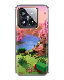 Чехол для Xiaomi 14 Pro с картинкой «Розовое дерево Minecraft» Чехол для Xiaomi 14 Pro с картинкой «Розовое дерево Minecraft»