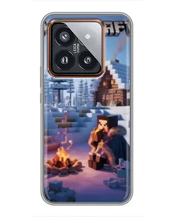 Чехол для Xiaomi 14 Pro с картинкой «Зимний Minecraft» Чехол для Xiaomi 14 Pro с картинкой «Зимний Minecraft»