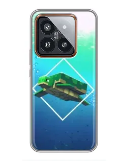Чехол для Xiaomi 14 Pro с картинкой «Черепаха Minecraft» Чехол для Xiaomi 14 Pro с картинкой «Черепаха Minecraft»