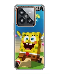 Чехол для Xiaomi 14 Pro с картинкой «Губка Боб Minecraft» Чехол для Xiaomi 14 Pro с картинкой «Губка Боб Minecraft»