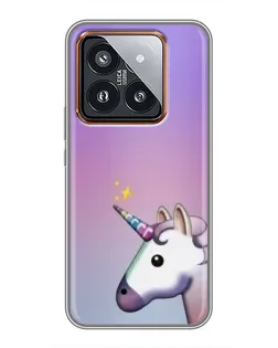 Чехол для Xiaomi 14 Pro с картинкой «Единорог градиент» Чехол для Xiaomi 14 Pro с картинкой «Единорог градиент»