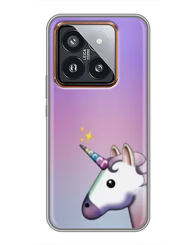 Чехол для Xiaomi 14 Pro с картинкой «Единорог градиент»