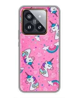 Чехол для Xiaomi 14 Pro с картинкой «Unicorn паттерн розовый» Чехол для Xiaomi 14 Pro с картинкой «Unicorn паттерн розовый»