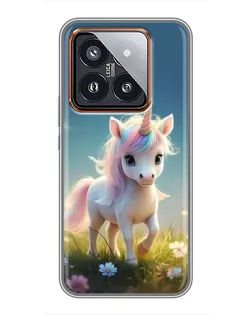 Чехол для Xiaomi 14 Pro с картинкой «Единорог на поляне» Чехол для Xiaomi 14 Pro с картинкой «Единорог на поляне»