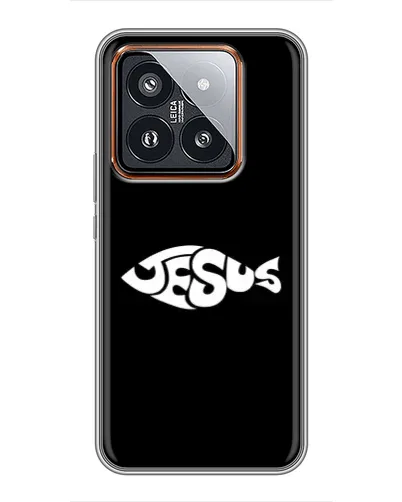 Чехол для Xiaomi 14 Pro с картинкой «Рыба Jesus» Чехол для Xiaomi 14 Pro с картинкой «Рыба Jesus»