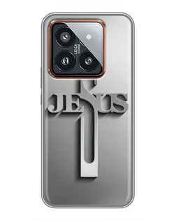 Чехол для Xiaomi 14 Pro с картинкой «Металлический крест Jesus» Чехол для Xiaomi 14 Pro с картинкой «Металлический крест Jesus»