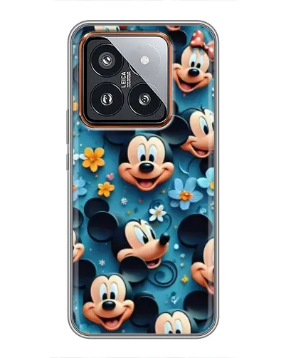 Чехол для Xiaomi 14 Pro с картинкой «Паттерн Микки и Минни»