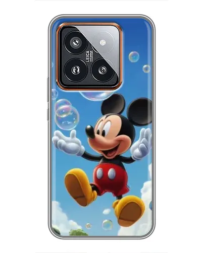 Чехол для Xiaomi 14 Pro с картинкой «Mickey и мыльные пузыри»
