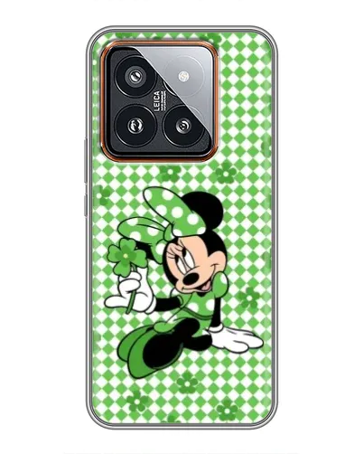 Чехол для Xiaomi 14 Pro с картинкой «Mickey в клетку»