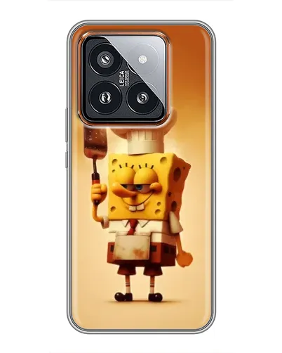 Чехол для Xiaomi 14 Pro с картинкой «Губка Боб повар»
