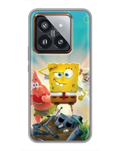Чехол для Xiaomi 14 Pro с картинкой «Спанч Боб победитель»