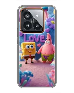 Чехол для Xiaomi 14 Pro с картинкой «Губка Боб Патрик» Чехол для Xiaomi 14 Pro с картинкой «Губка Боб Патрик»