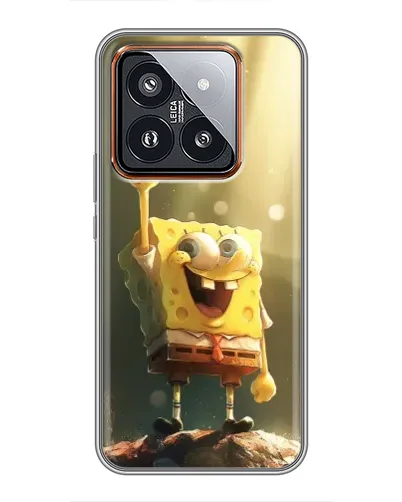 Чехол для Xiaomi 14 Pro с картинкой «Сияющий Спанч Боб»