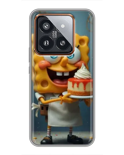 Чехол для Xiaomi 14 Pro с картинкой «Повар Спанч Боб»