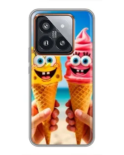 Чехол для Xiaomi 14 Pro с картинкой «Спанч Боб мороженое» Чехол для Xiaomi 14 Pro с картинкой «Спанч Боб мороженое»