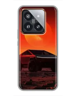 Чехол для Xiaomi 14 Pro с картинкой «Cybertruck на Марсе» Чехол для Xiaomi 14 Pro с картинкой «Cybertruck на Марсе»