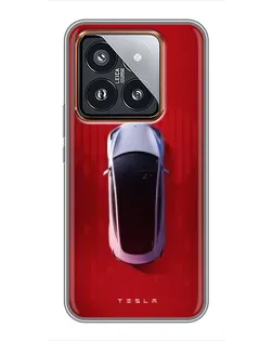Чехол для Xiaomi 14 Pro с картинкой «Tesla Top View» Чехол для Xiaomi 14 Pro с картинкой «Tesla Top View»
