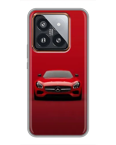 Чехол для Xiaomi 14 Pro с картинкой «Красный Mercedes AMG»