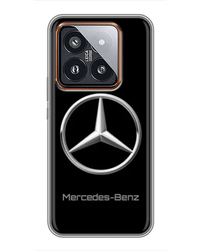 Чехол для Xiaomi 14 Pro с картинкой «Mercedes Silver Logo»