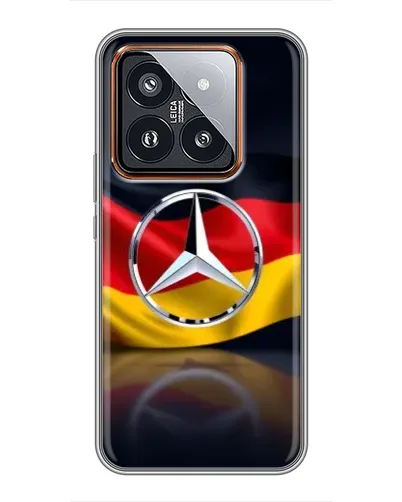 Чехол для Xiaomi 14 Pro с картинкой «Mercedes — флаг Германии»