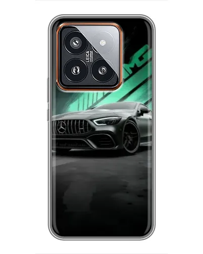 Чехол для Xiaomi 14 Pro с картинкой «Темный Mercedes AMG»