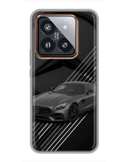 Чехол для Xiaomi 14 Pro с картинкой «Mercedes AMG — графика» Чехол для Xiaomi 14 Pro с картинкой «Mercedes AMG — графика»