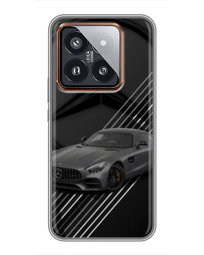 Чехол для Xiaomi 14 Pro с картинкой «Mercedes AMG — графика»