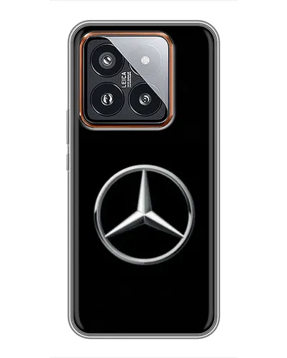 Чехол для Xiaomi 14 Pro с картинкой «Mercedes классический лого»