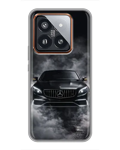 Чехол для Xiaomi 14 Pro с картинкой «Mercedes в дыму»