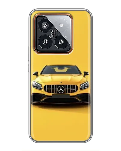 Чехол для Xiaomi 14 Pro с картинкой «Желтый Mercedes GT»