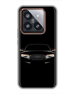 Чехол для Xiaomi 14 Pro с картинкой «Audi — ночной контур» Чехол для Xiaomi 14 Pro с картинкой «Audi — ночной контур»