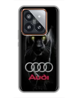 Чехол для Xiaomi 14 Pro с картинкой «Пантера и Audi» Чехол для Xiaomi 14 Pro с картинкой «Пантера и Audi»