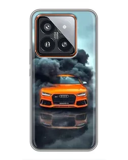 Чехол для Xiaomi 14 Pro с картинкой «Audi в облаках дыма» Чехол для Xiaomi 14 Pro с картинкой «Audi в облаках дыма»