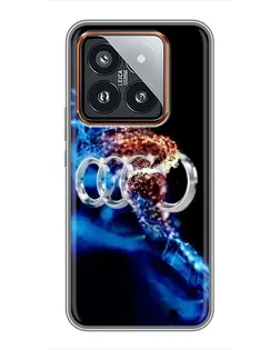 Чехол для Xiaomi 14 Pro с картинкой «Энергия лого Audi» Чехол для Xiaomi 14 Pro с картинкой «Энергия лого Audi»