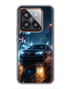 Чехол для Xiaomi 14 Pro с картинкой «Ночной город и Audi» Чехол для Xiaomi 14 Pro с картинкой «Ночной город и Audi»