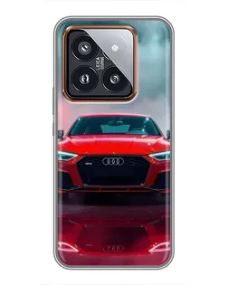 Чехол для Xiaomi 14 Pro с картинкой «Audi RS — красный стиль» Чехол для Xiaomi 14 Pro с картинкой «Audi RS — красный стиль»
