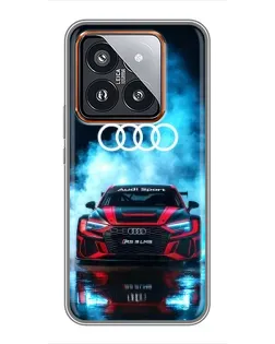 Чехол для Xiaomi 14 Pro с картинкой «Audi Sport — неон» Чехол для Xiaomi 14 Pro с картинкой «Audi Sport — неон»