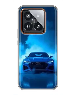 Чехол для Xiaomi 14 Pro с картинкой «Audi — голубая энергия» Чехол для Xiaomi 14 Pro с картинкой «Audi — голубая энергия»