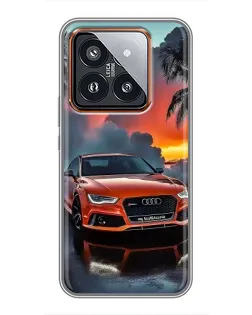Чехол для Xiaomi 14 Pro с картинкой «Audi — закат» Чехол для Xiaomi 14 Pro с картинкой «Audi — закат»
