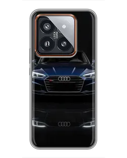 Чехол для Xiaomi 14 Pro с картинкой «Audi — ночное отражение» Чехол для Xiaomi 14 Pro с картинкой «Audi — ночное отражение»