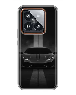 Чехол для Xiaomi 14 Pro с картинкой «Lamborghini симметрия дорог»