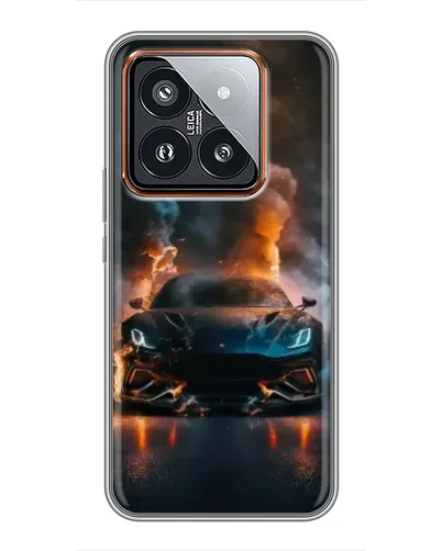 Чехол для Xiaomi 14 Pro с картинкой «Lamborghini дымная эстетика»