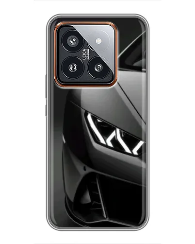 Чехол для Xiaomi 14 Pro с картинкой «Lamborghini фары детализация»