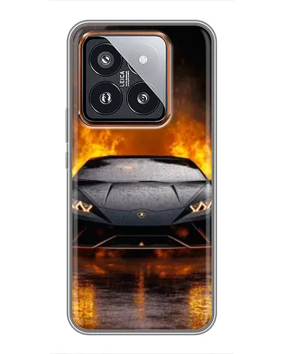 Чехол для Xiaomi 14 Pro с картинкой «Lamborghini в огне»
