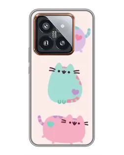 Чехол для Xiaomi 14 Pro с картинкой «Pusheen трио» Чехол для Xiaomi 14 Pro с картинкой «Pusheen трио»